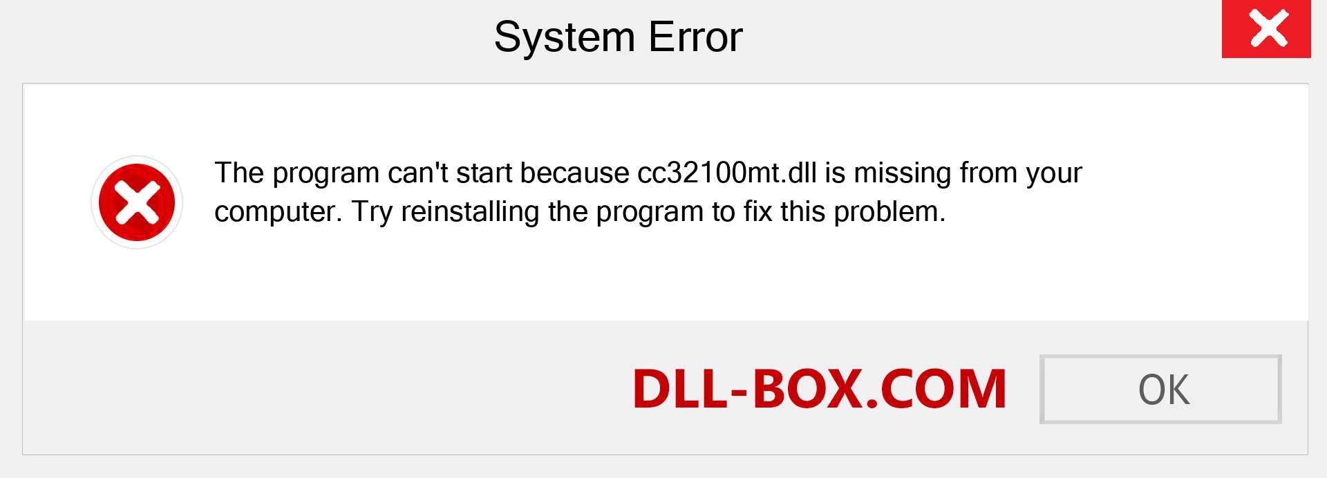  cc32100mt.dll file is missing?. Download for Windows 7, 8, 10 - Fix  cc32100mt dll Missing Error on Windows, photos, images